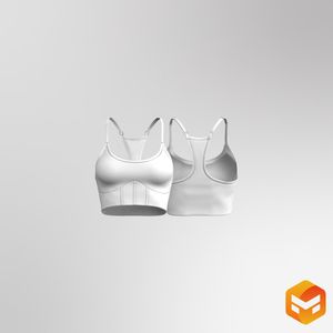 Ladies Rounded Camisole Corset Style Crop Bra 3D Garment