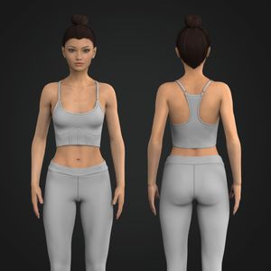 Ladies Rounded Camisole Corset Style Crop Bra Tech Pack