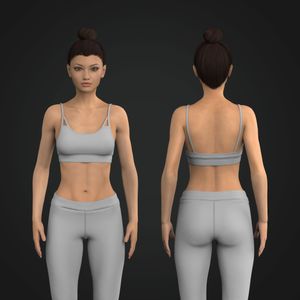 Ladies Rounded Camisole Front Cut Out Sports Bra Tech Pack