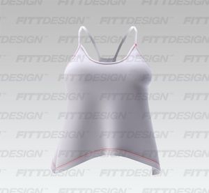 Ladies Rounded Camisole Neckline Overlapping Back Tank Top Smart Mockup