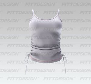 Ladies Rounded Camisole Neckline Side Ruching Top Smart Mockup