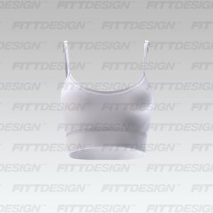 Ladies Rounded Camisole Neckline Wide Waistband Crop Top Smart Mockup