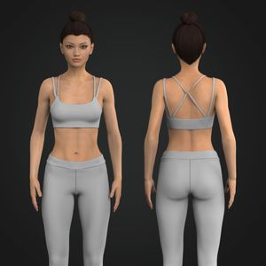Ladies Rounded Camisole Strappy Sports Bra Tech Pack