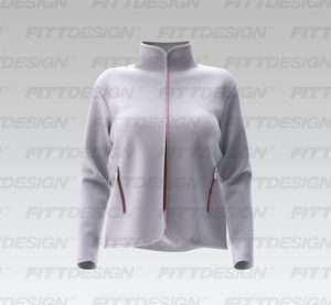 Ladies Rounded Hem Zip Up Fleece Jacket Smart Mockup