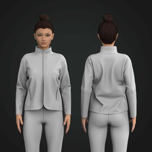 Ladies Rounded Hem Zip Up Fleece Jacket Tech Pack