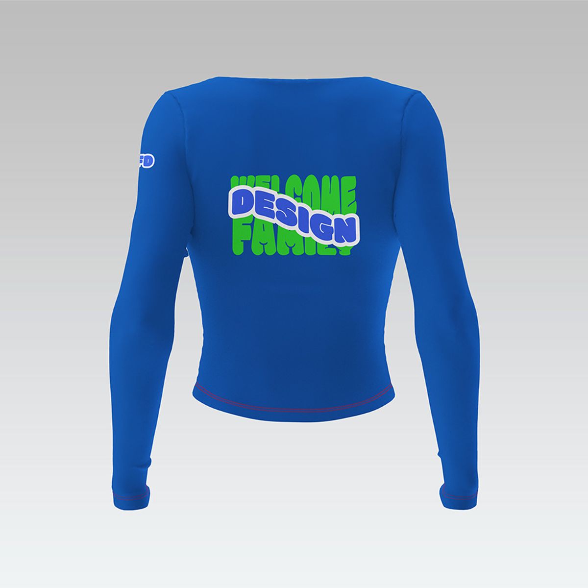 Ladies Rounded Neckline Fitted Long Sleeve Top Smart Mockup