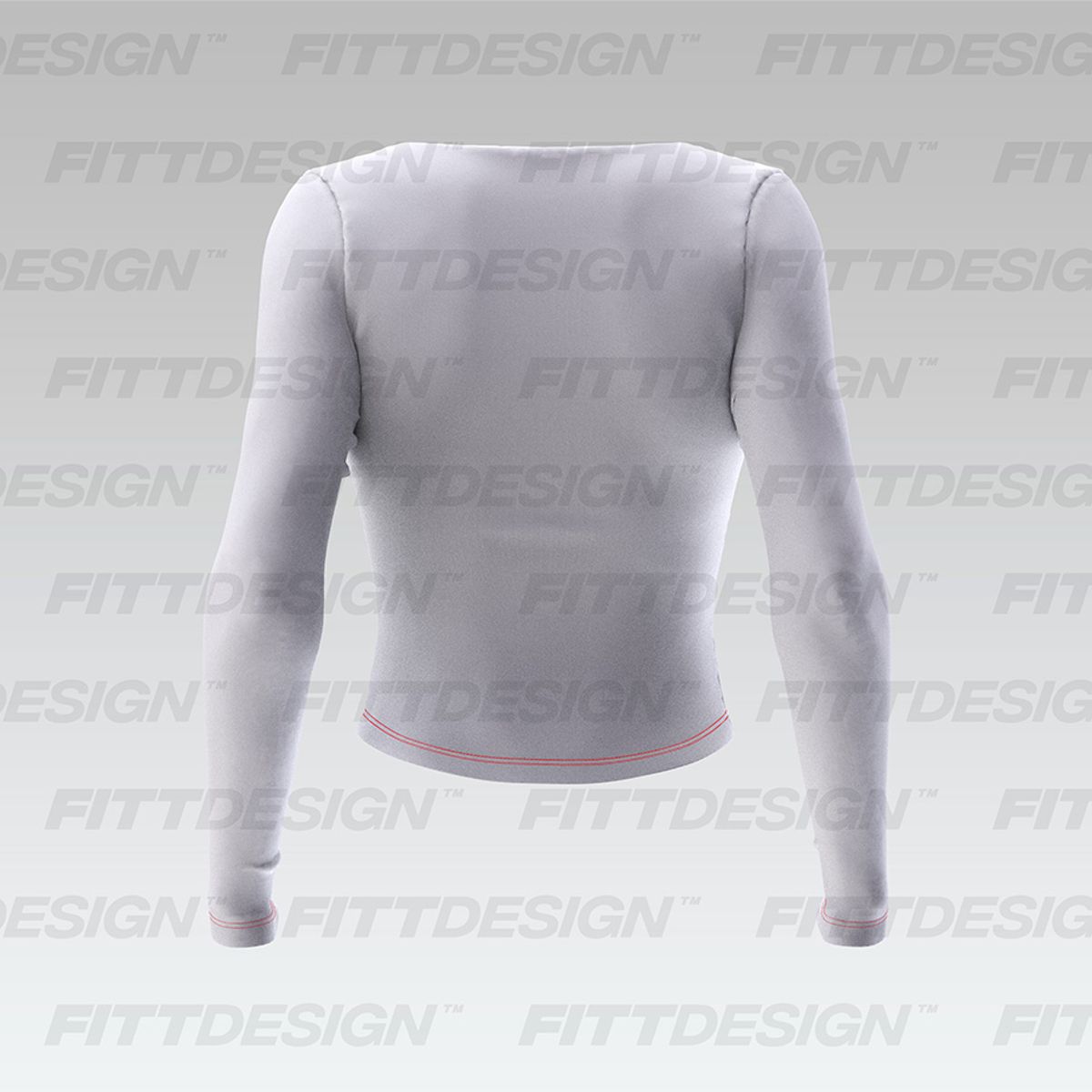 Ladies Rounded Neckline Fitted Long Sleeve Top Smart Mockup