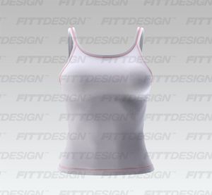 Ladies Rounded Neckline Ribbed Fitted Tank Top Smart Mockup