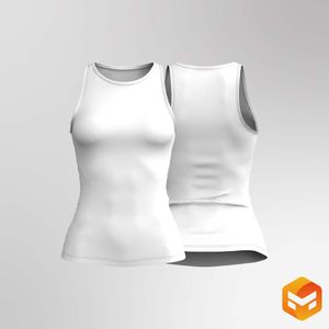 Ladies Rounded Neckline Tank Top 3D Garment