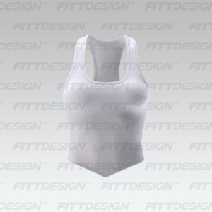 Ladies Rounded Neckline V-Shaped Bottom Tank Top Smart Mockup