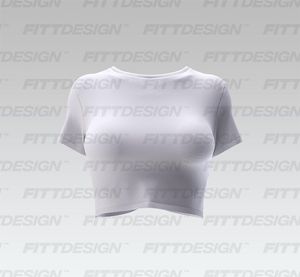 Ladies Ruched Back Cut Out Crop Tee Smart Mockup