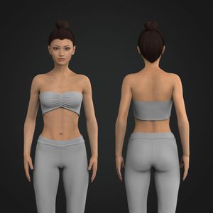 Ladies Ruched Bandeau Tech Pack
