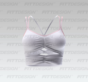 Ladies Ruched Front Cut Out Strappy Sports Bra Smart Mockup