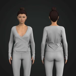Ladies Runner Sleeve Wrap Top Tech Pack