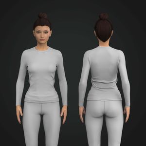 Ladies Saddle Long Sleeve Fitted Tee Tech Pack
