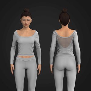 Ladies Scoop Neckline Back Mesh Long Sleeve Tee Tech Pack