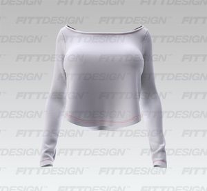 Ladies Scoop Neckline Baseball Hemline Long Sleeve Tee Smart Mockup