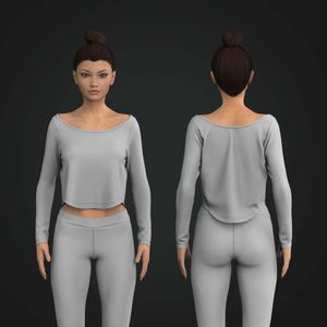 Ladies Scoop Neckline Baseball Hemline Long Sleeve Tee Tech Pack