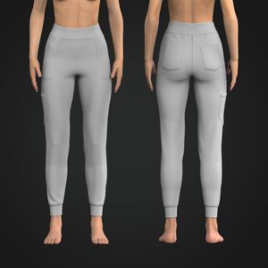 Ladies Scrub Cuffed Pants Tech Pack