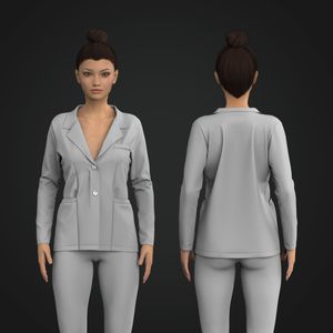 Ladies Scrub Lab Coat Tech Pack