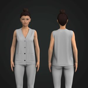 Ladies Scrub Vest Tech Pack