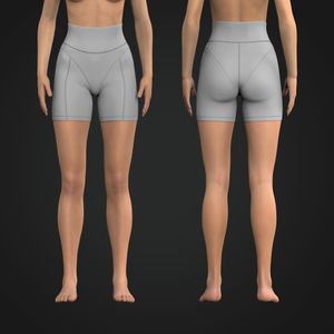 Ladies Sculpted High Waisted 7 Inch Inseam Biker Tech Pack