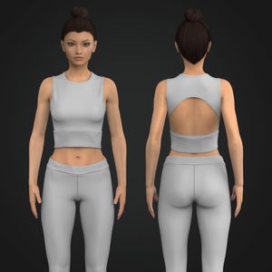 Ladies Seamless Back Cut Out Tank Top