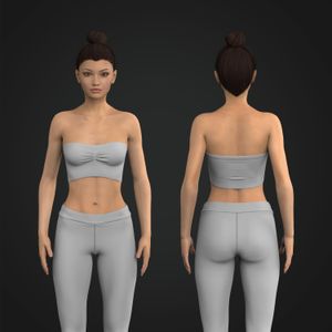 Ladies Seamless Front Ruching Bandeau Tech Pack