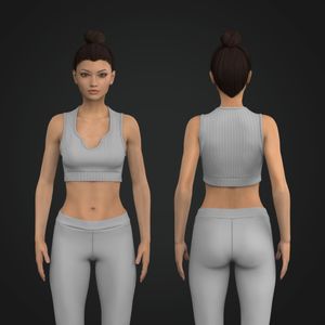 Ladies Seamless Keyhole Neckline Sports Bra Tech Pack