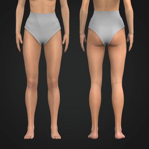 Ladies Seamless Ribbed Shapewear Panties Tech Pack
