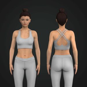 Ladies Seamless Strappy Heart Shaped Back Sports Bra  Tech Pack