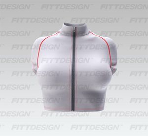 Ladies Set In Short Sleeve Crop Zip Up Jacket Smart Mockup