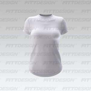 Ladies Set In Sleeve Overlapping Back Cut Out Scallop Bottom Tee Smart Mockup