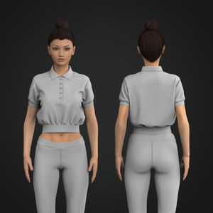 Ladies Short Sleeve Banded Polo Tee Tech Pack