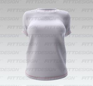 Ladies Short Sleeve Ruched Open Back Relaxed Tee Smart Mockup