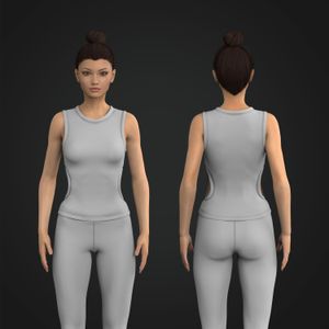 Ladies Side Cut Out Fitted Tank Top Tech Pack