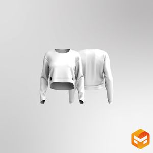 Ladies Side Cut Out Relaxed Sweater 3D Garment