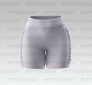 Ladies Side Ruching 6.00 Inch Inseam Biker Shorts Smart Mockup