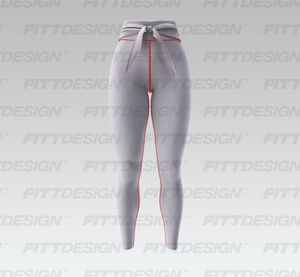 Ladies Side Ruching Knotted Leggings Smart Mockup