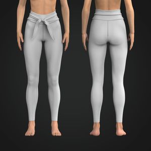 Ladies Side Ruching Knotted Leggings Tech Pack