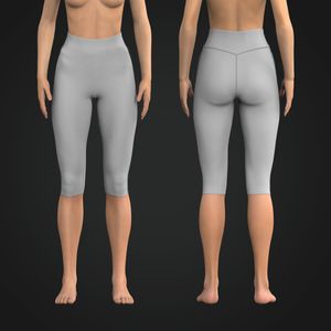 Ladies Sleek High Waisted Capri Leggings Tech Pack