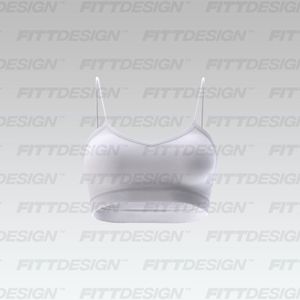 Ladies Spaghetti Strap V-Neckline Sports Bra Smart Mockup