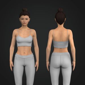 Ladies Spaghetti Strap V-Neckline Sports Bra Tech Pack