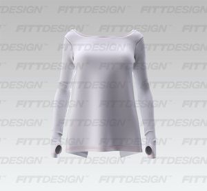 Ladies Split Hem Back Runner Sleeve Relaxed Tee Smart Mockup