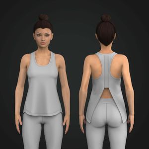 Ladies Split Racer Back Tank Top Tech Pack