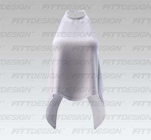 Ladies Split V-Shaped Back Scallop Bottom Tank Top Smart Mockup