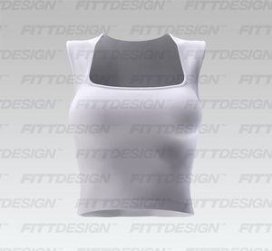 Ladies Square Neckline Fitted Tank Top Smart Mockup