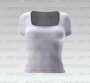 Ladies Squared Neckline Short Sleeve Tee Smart Mockup