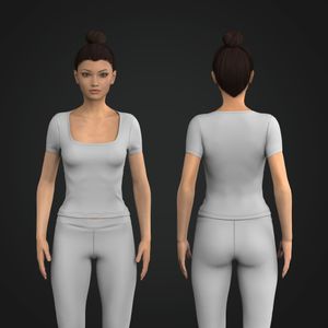 Ladies Squared Neckline Short Sleeve Tee Tech Pack