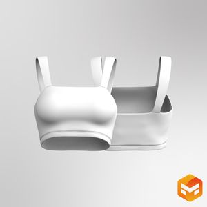 Ladies Squared Neckline Sports Bra 3D Garment